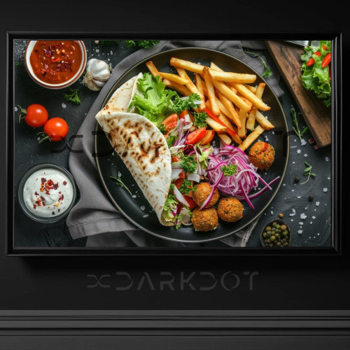 durum doner fotograflari tavyk toplari lavas durum tabakta menu fotograf