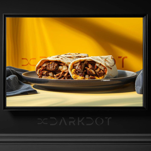 tavuk durum et durum fotografi tabakta durum wrap menu doner fotograf