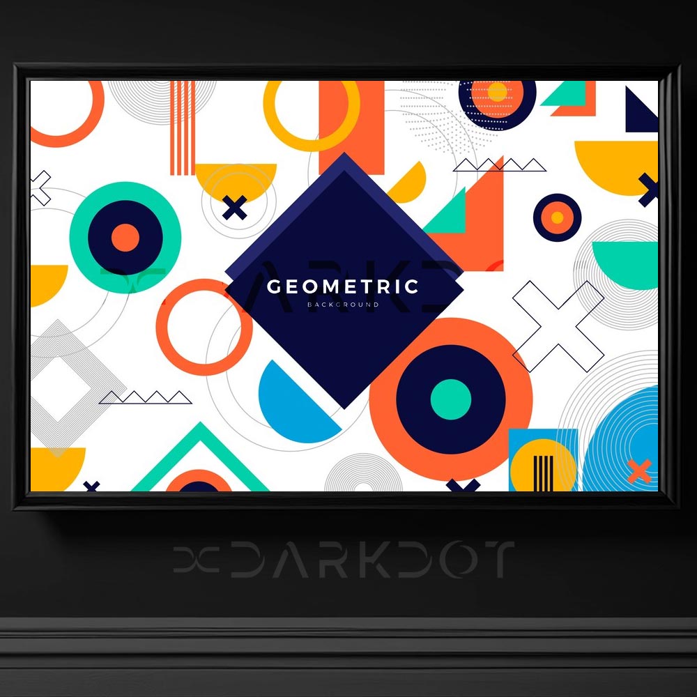 geometrik sekillerle abstract wallpaper illustrasyon vektorel tasarim