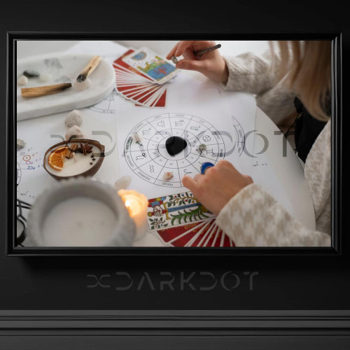 evde tarot bakan falci kadin medyum kadin tarot kartlari fotograflari