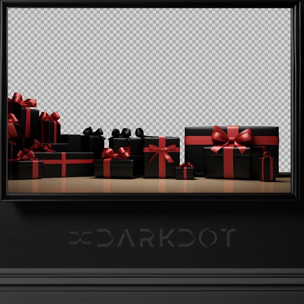 arka plansiz hediye paketleri psd mockup yilbasi yeni yil tasarimlari indir