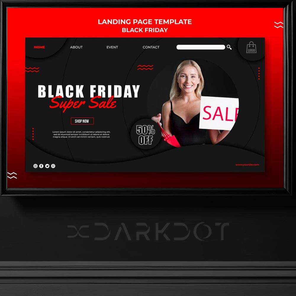 black friday web site reklam indirim tasarimi indir alisveris kampanya tasarim