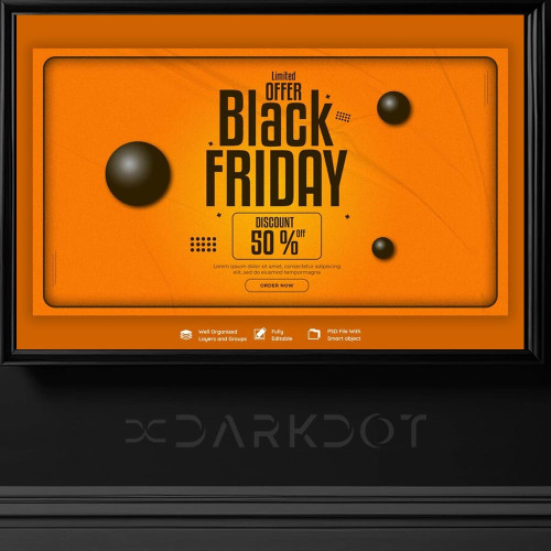 black friday minimal billboard reklam tasarim sablonu indir afis poster tasarim