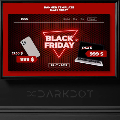 black friday konsept billboard ilan reklam afis poster tasarimlari indir