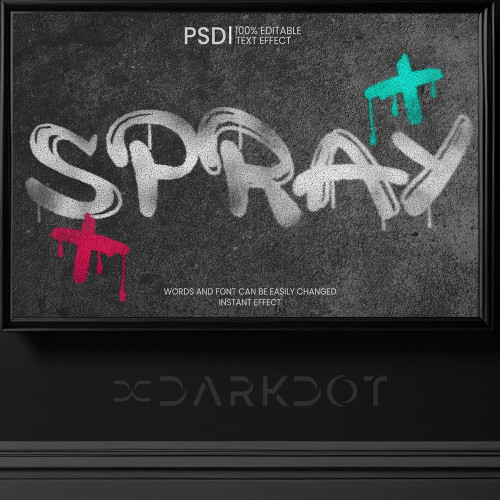 sprey boya yazi efekti sprey duvar boyasi graffiti yazi text effect indir