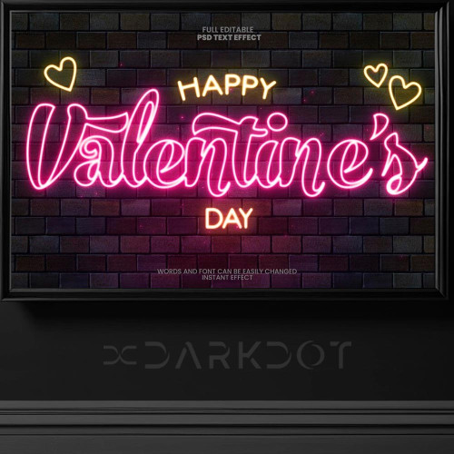 neon yazi efekti indir sevgililer gunu yazi efekti valentines day text effect