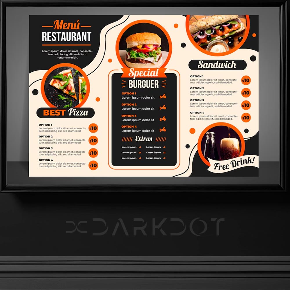 hamburger pizza menu brosur tasarimi hamburger fast food brosur tasarimlari