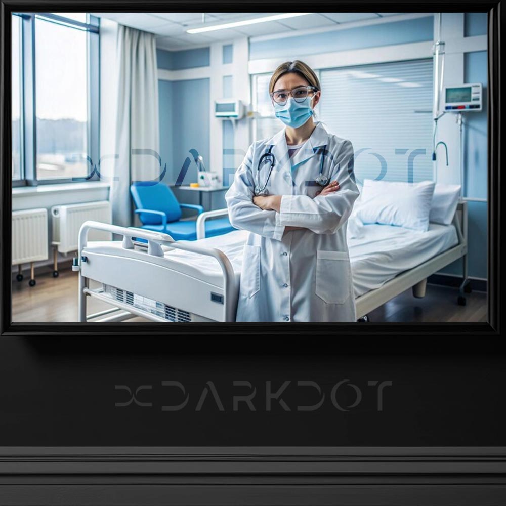 hasta odasinda kadin doktor fotografi ozguvenli doktor hastane odasinda