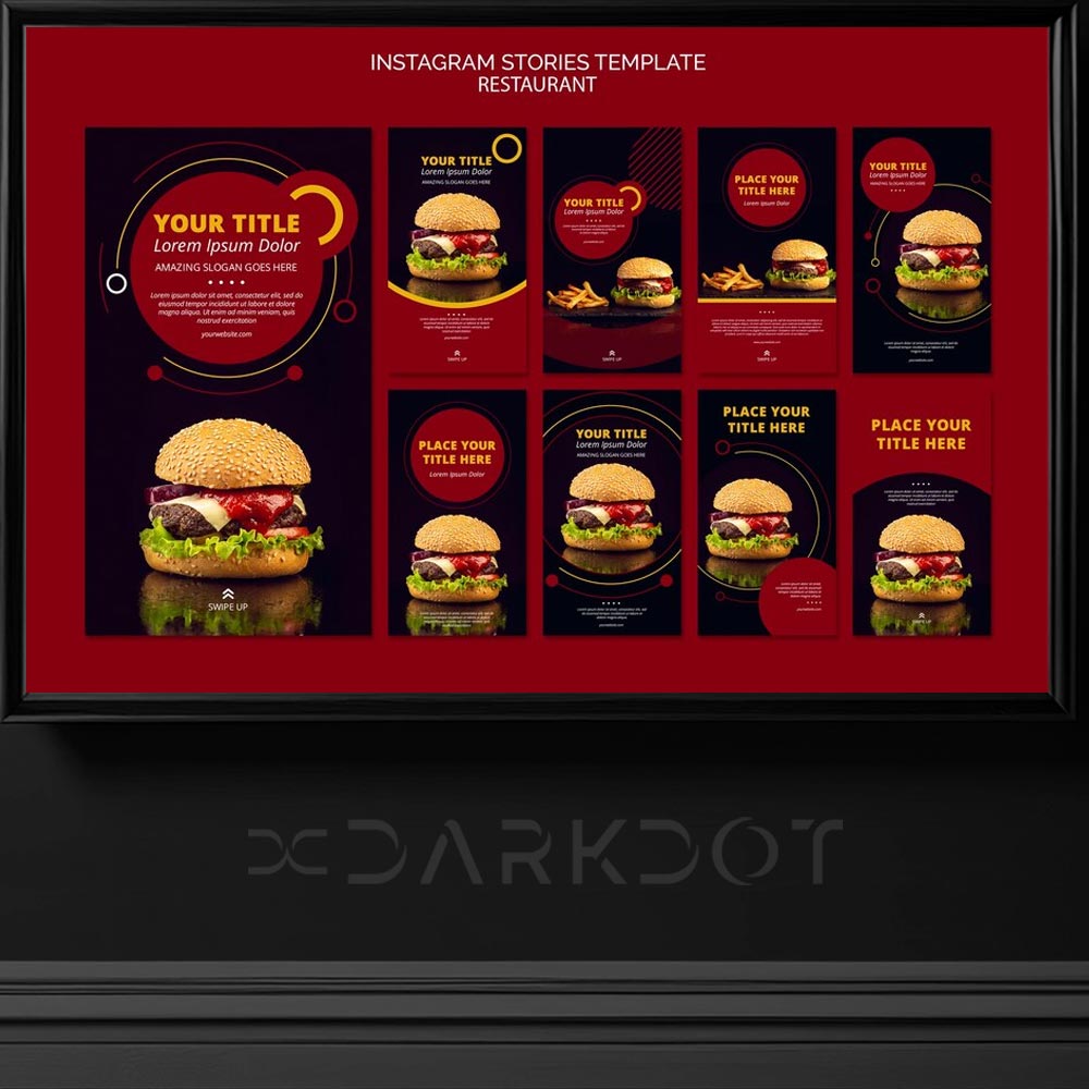 hazir hamburger story tasarimlari hazir burger fast food sosyal medya tasarim sablonu