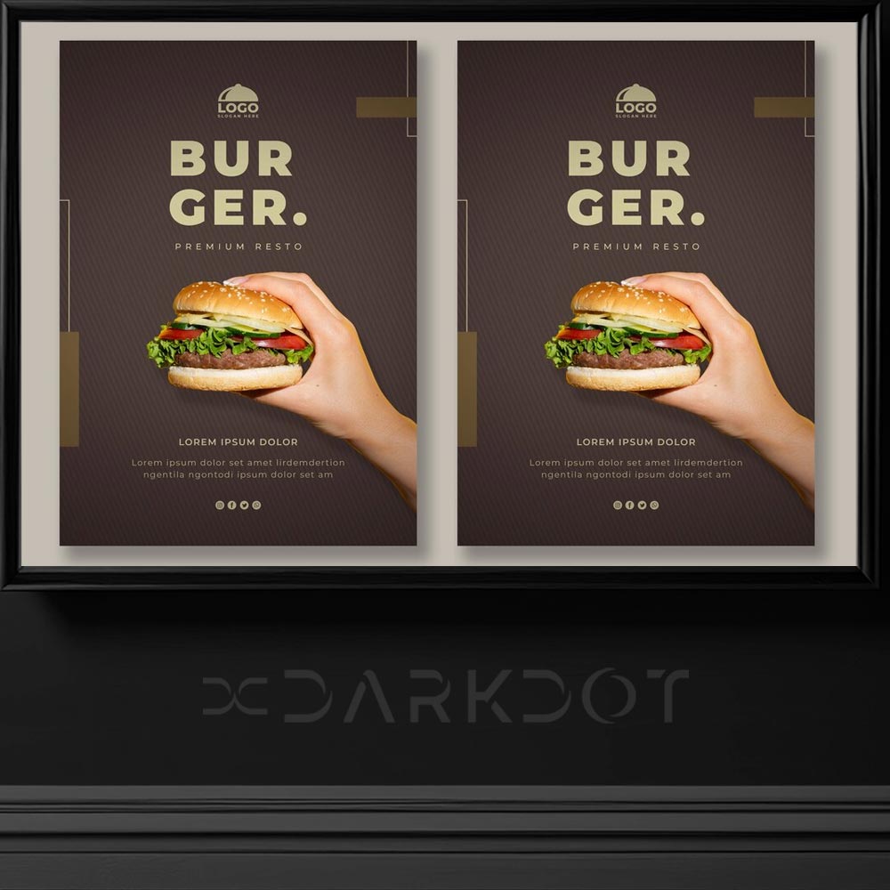 hazir hamburger afis poster sablonlari hazir hamburger fast food afis tasarim sablonu