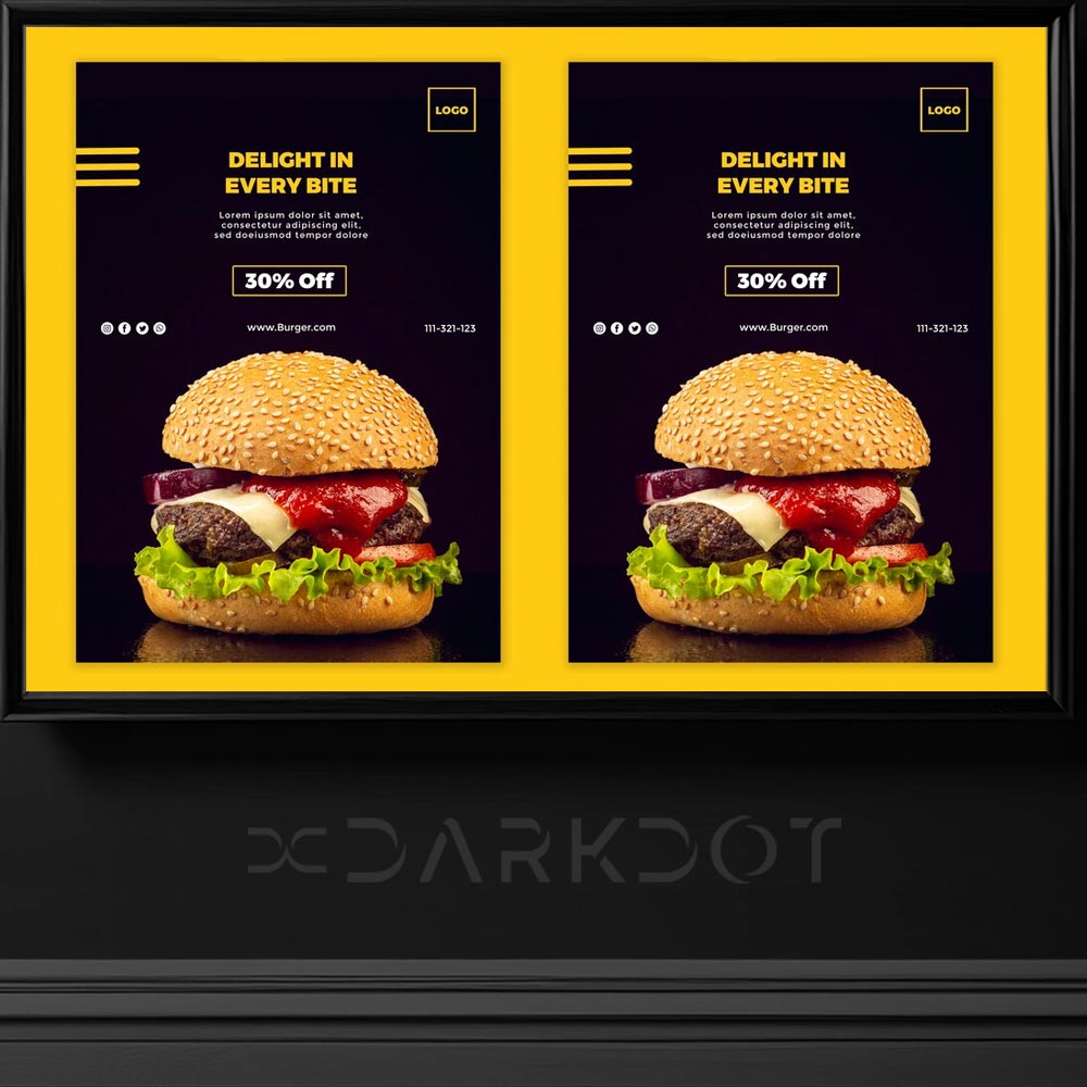 hazir hamburger afis poster tasarim sablonlari fast food sosyal medya tasarimlari indir