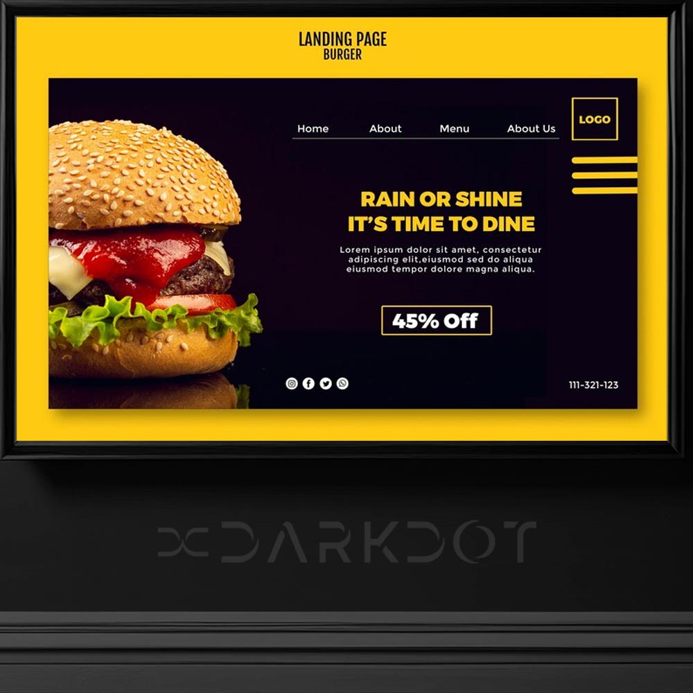 hazir hamburger web site acilis slayt afis poster fast food tasarim sablonlari indir