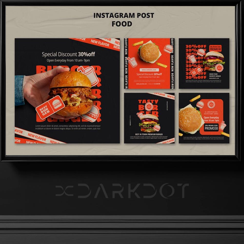 sosyal medya hamburger tasarim paylasim sablonlari instagram burger story tasarimi