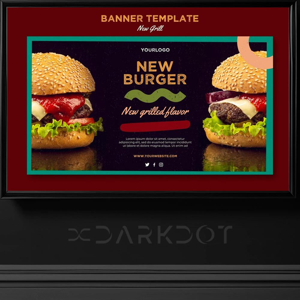 hazir hamburger poster tasarimlari sosyal medya fast food burger tasarim sablonlari