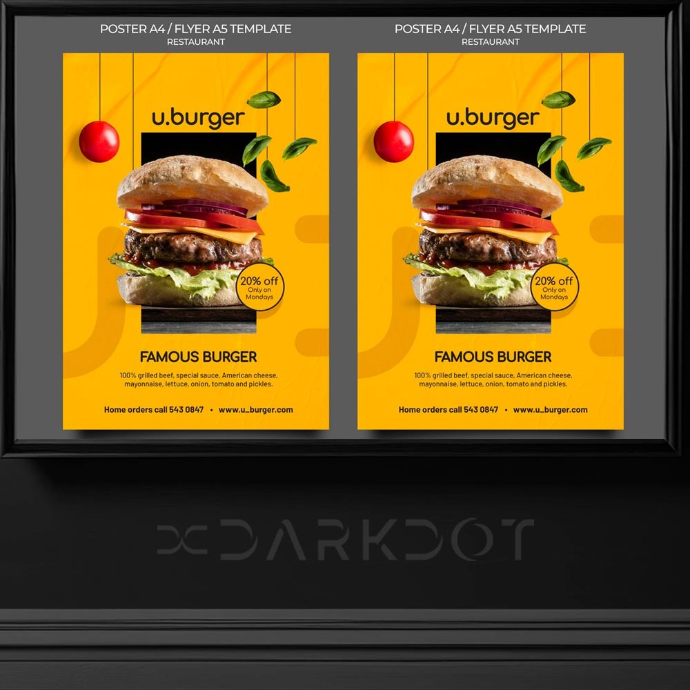 hamburger fast food afis poster tasarimlari hamburger sosyal medya tasarim sablonu