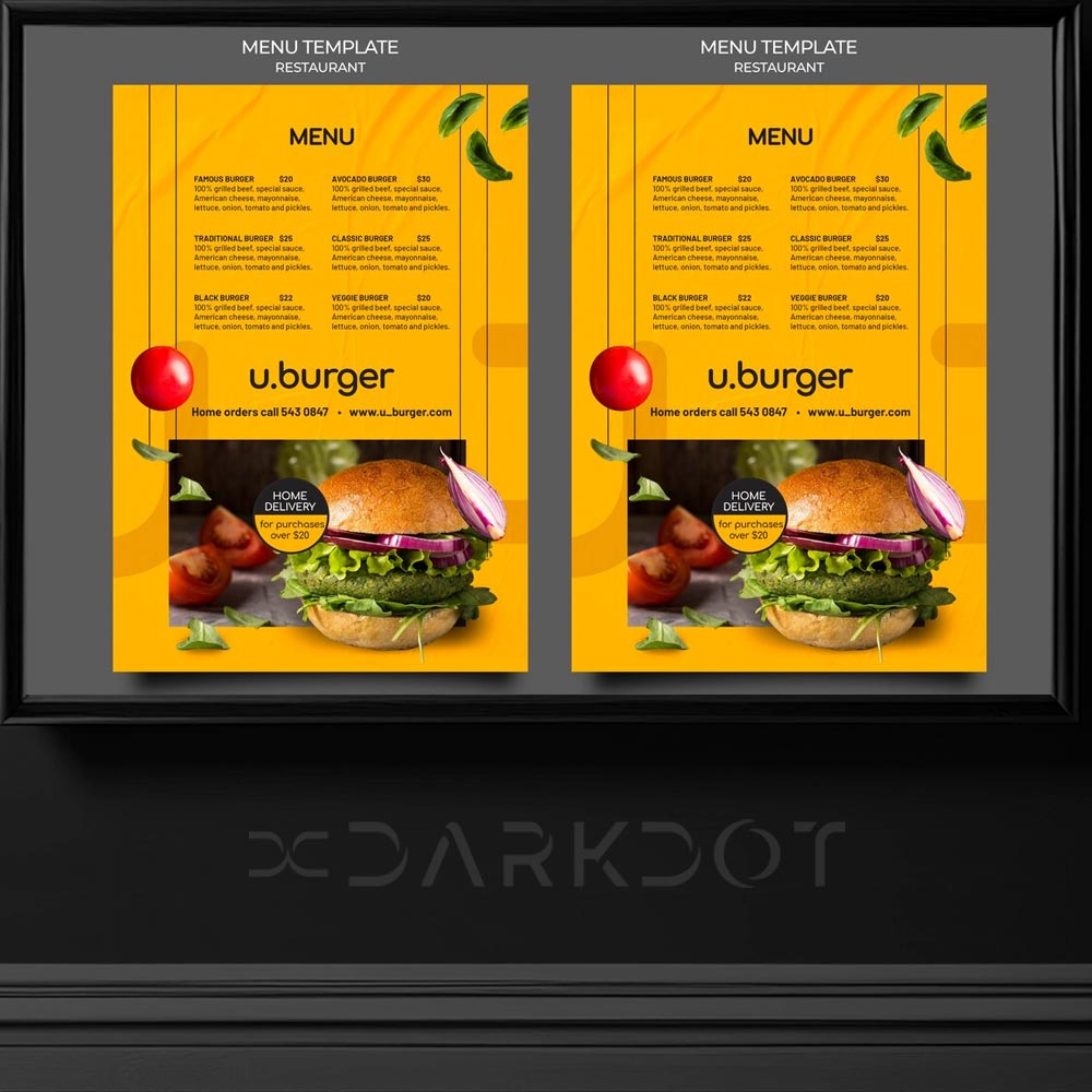 hazir hamburger menu sablonlari hazir fast food burger menu tasarimlari indir