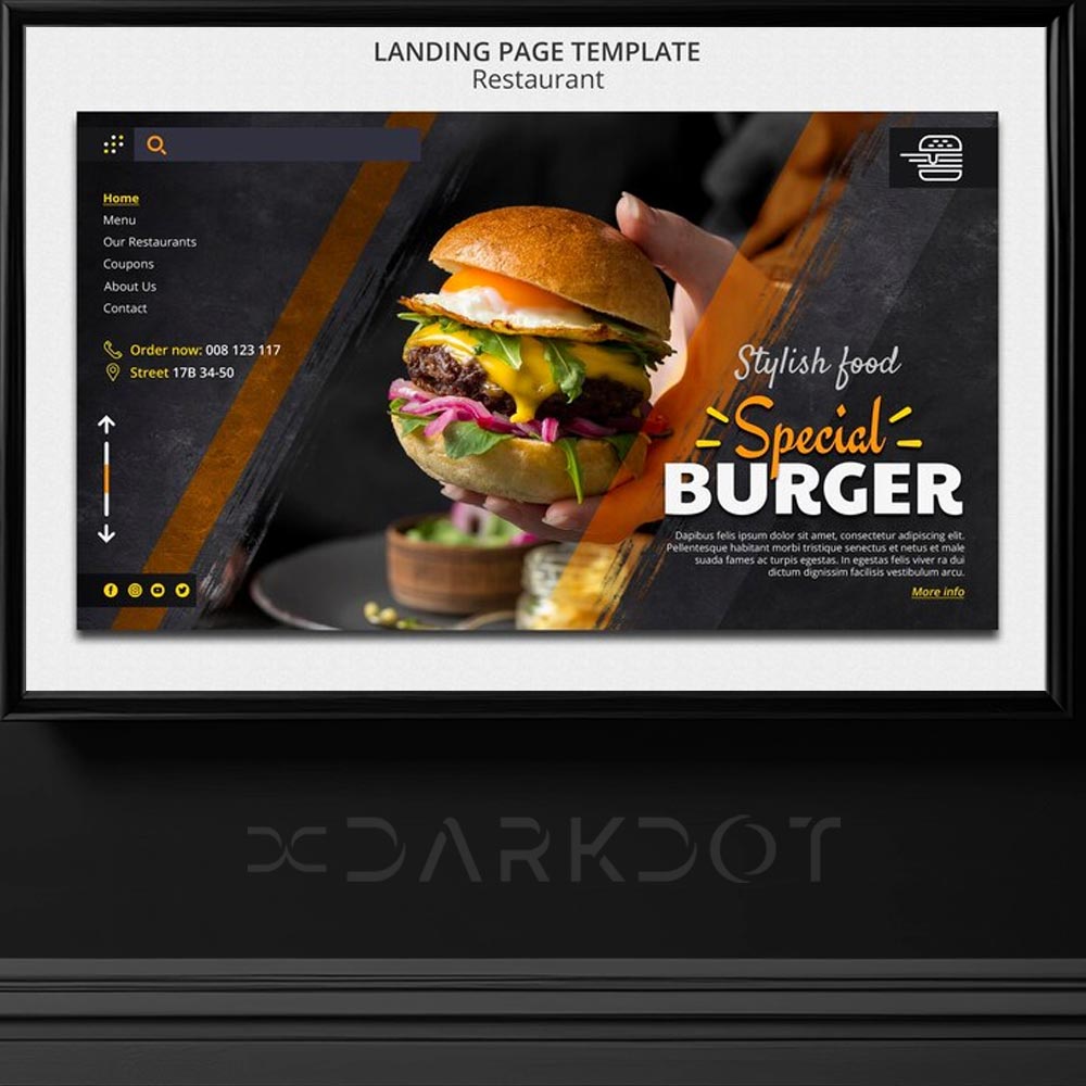 hamburger fast food tasarim sablonlari hazir burger sosyal medya tasarimlari indir