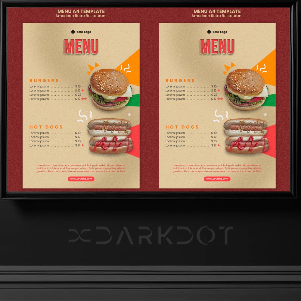 fast food menu tasarimlari fast food burger retro afis poster tasarim sablonlari indir