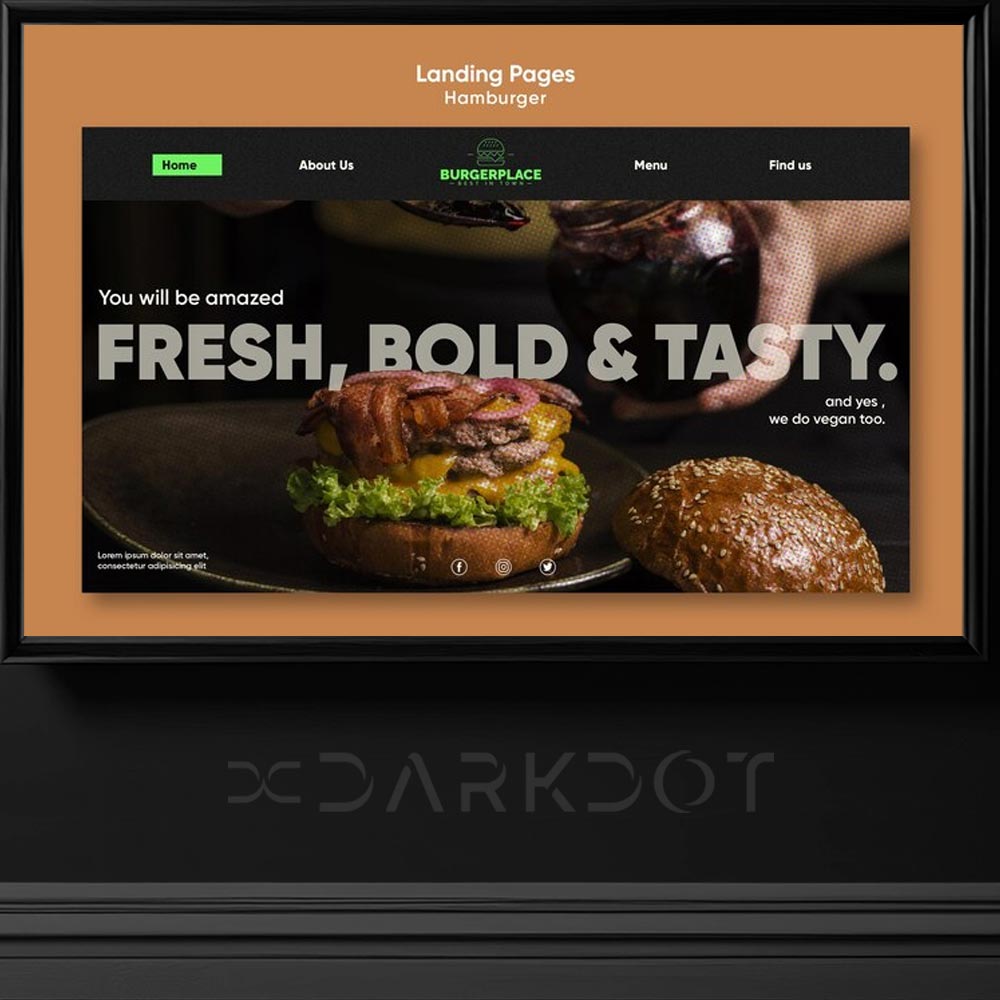 hazir hamburger web site tasarim sablonlari fast food web site slayt tasarimlari