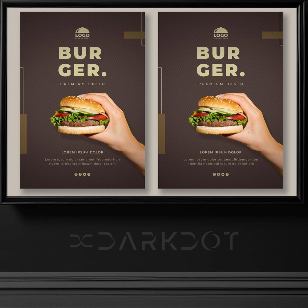 hamburger afis poster reklam tasarimlari burger fast food brosur tasarim sablonlari