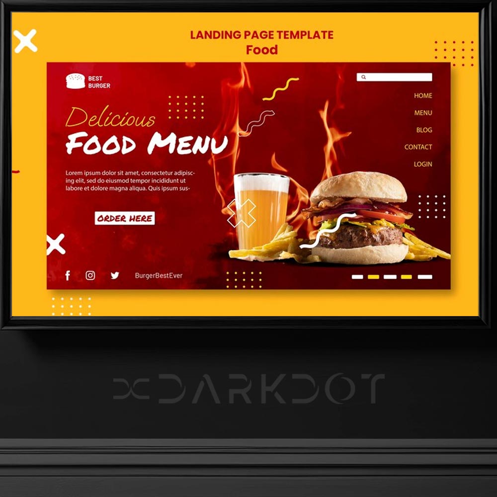 hazir hamburger menu afis poster tasarim sablonlari burger reklam tasarimlari indir