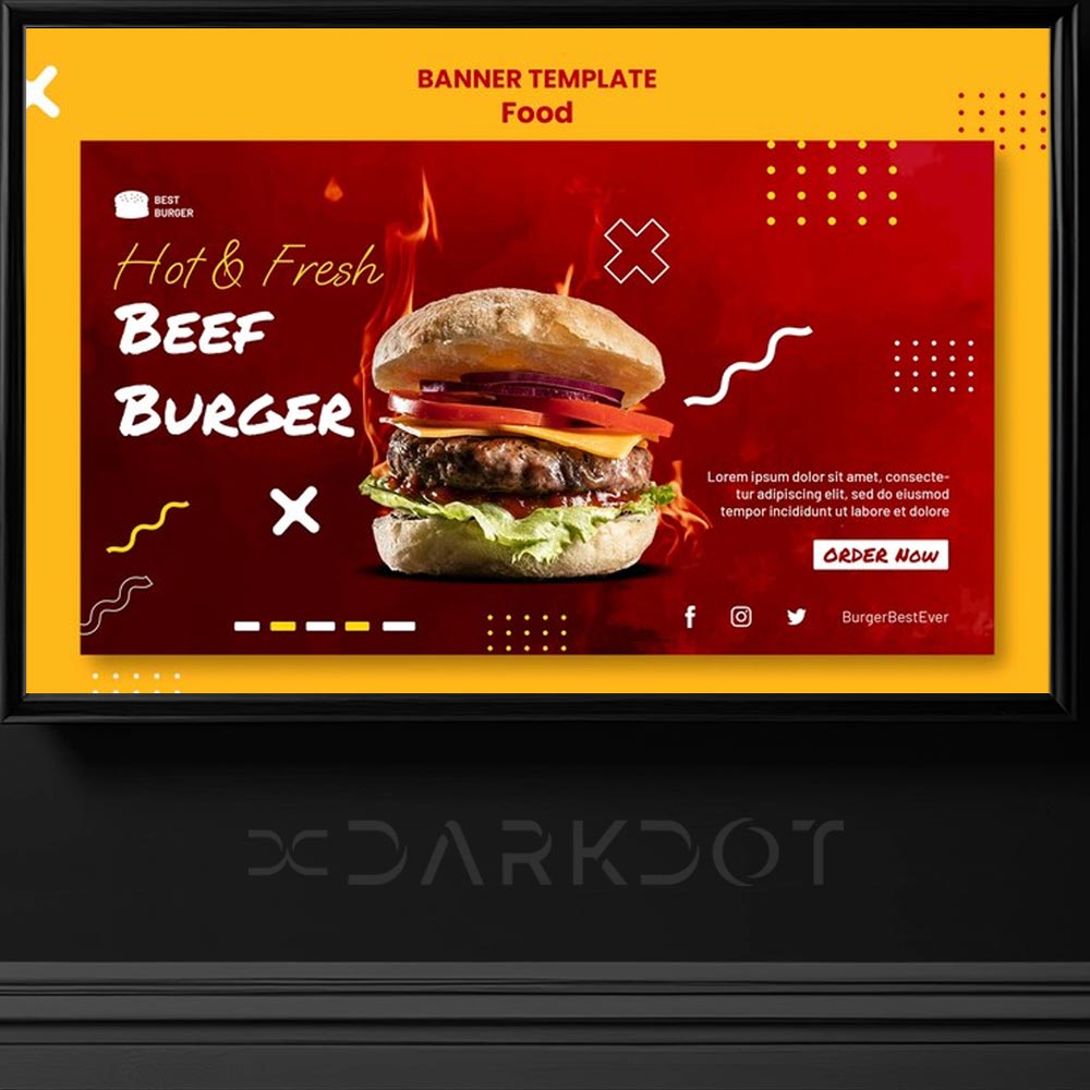 hazir hamburger reklami afis poster tasarimi hamburger fast food reklam ornekleri