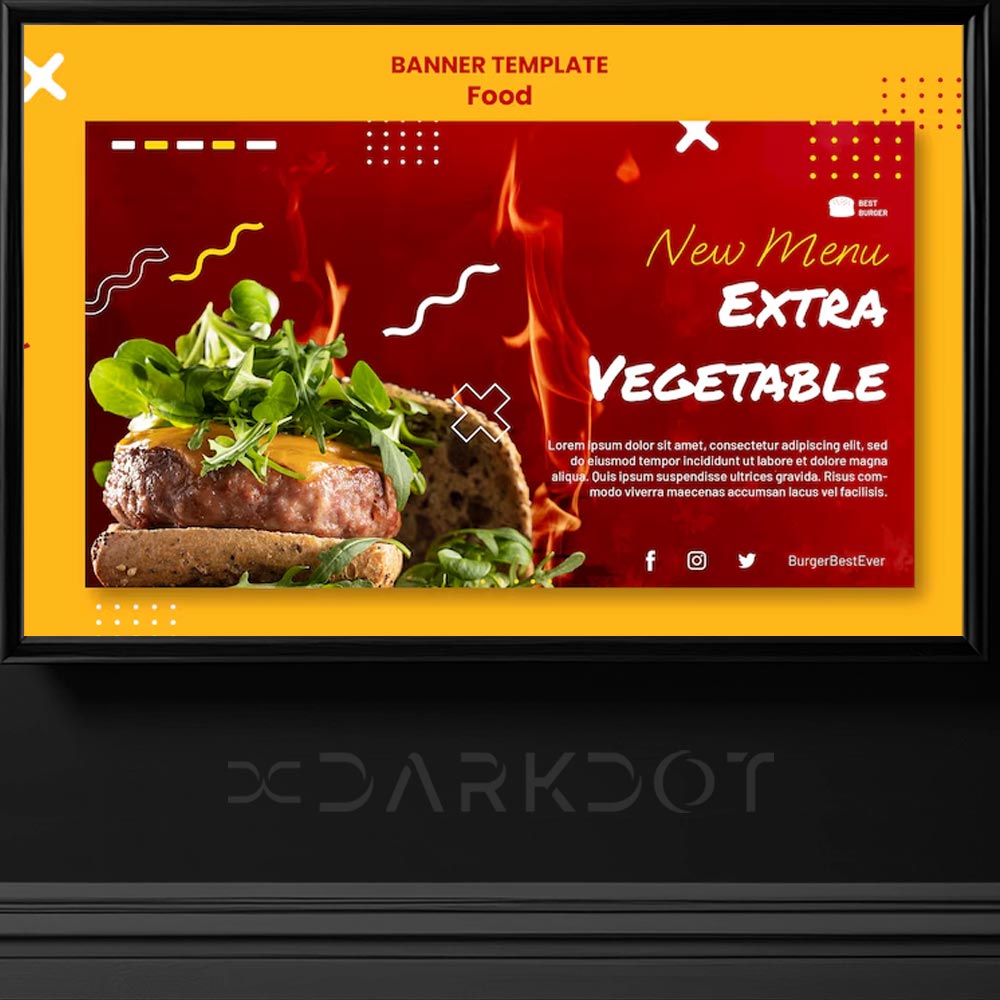 hazir hamburger fast food reklam tasarim sablonlari burger temali poster ornekleri