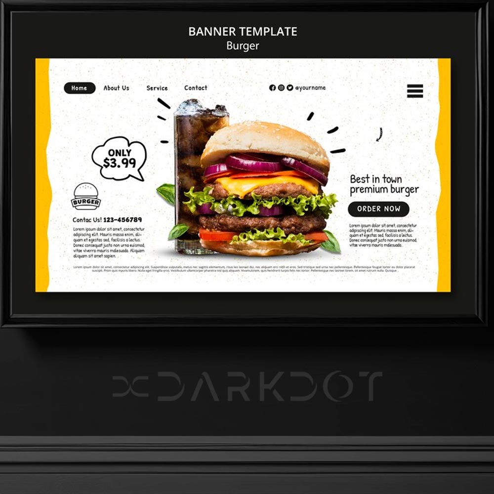 hamburger fast food reklam tasarim sablonlari hamburger web reklam tasarimlari