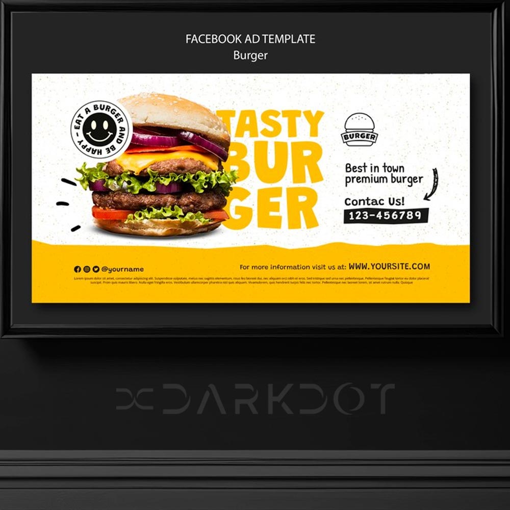 fast food hamburger reklam tasarim sablonlari burger sosyal medya reklam tasarimlari