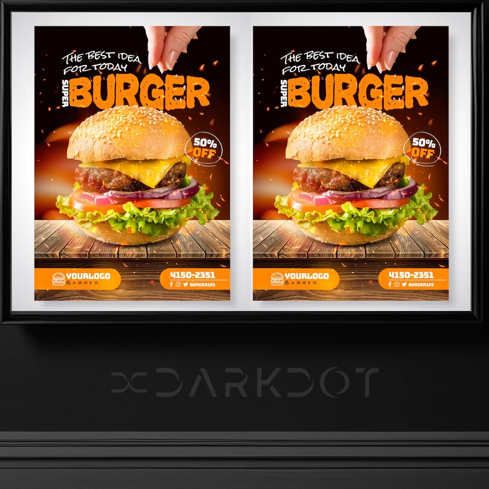 hazir mc donalds poster sablonu tasarimlari burger king poster afis tasarim sablonu