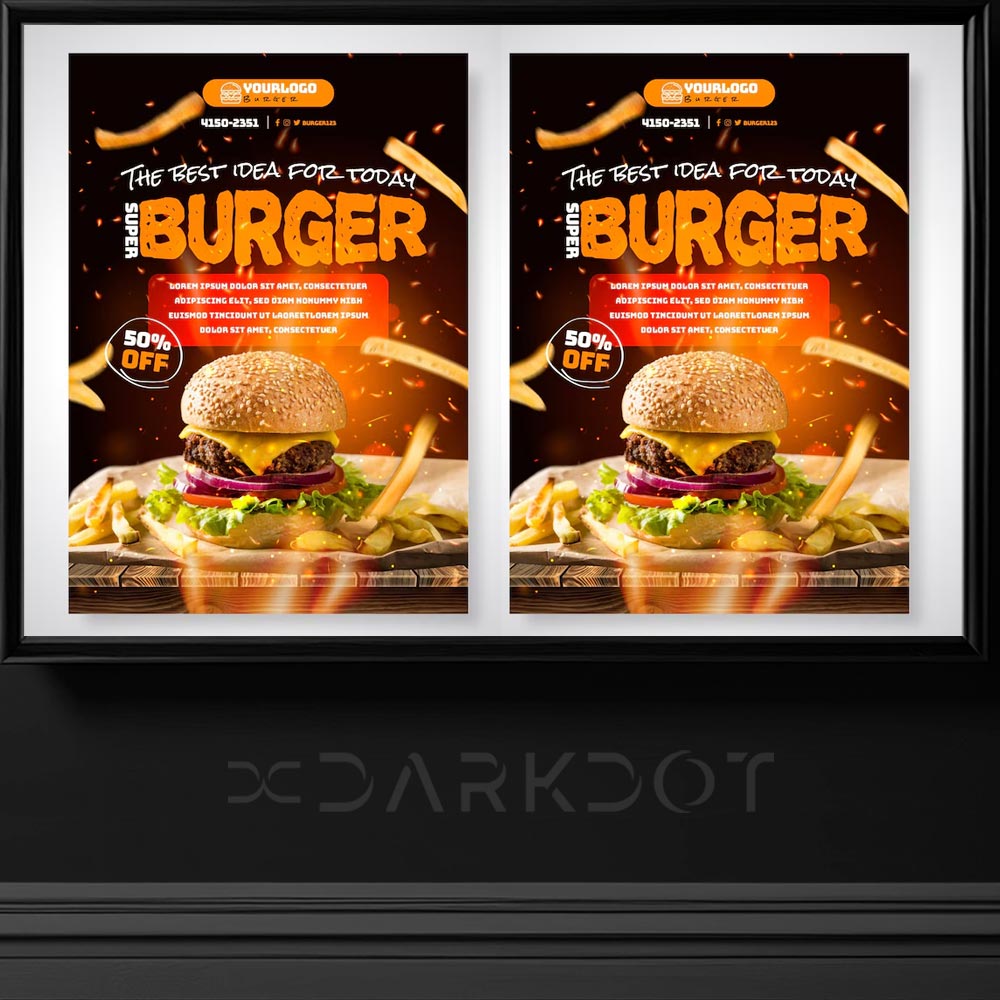 hazir burger king afis poster sablonlari hazir mc donalds psoter afis tasarim sablonu