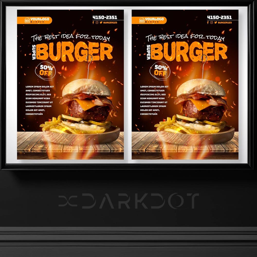 hazir mc donalds burger king afis poster tasarim sablonlari burger reklam tasarimlari