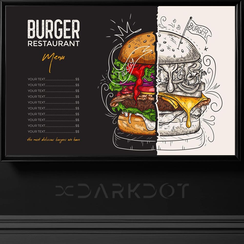 hazir hamburger menu sablonlari hazir restoraunt menu tasarim sablonlari indir