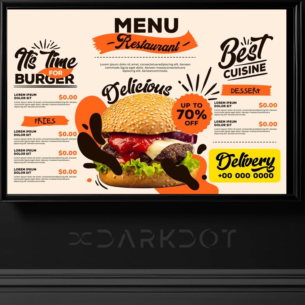 hazir hamburger menu tasarimlari hazir burger fast food menu sablon ornekleri indir