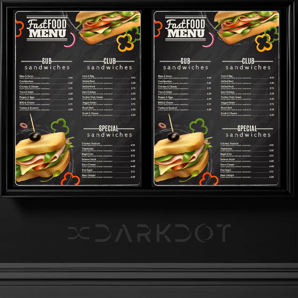 hazir cafe menu tasarimlari fast food cafe hamburger menu tasarim sablonlari indir