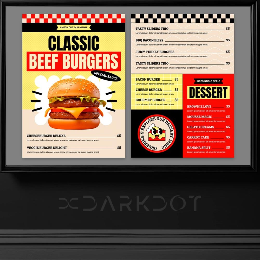 hazir cafe menu tasarimlari hazir fast food hamburger menu tasarim sablon ornekleri