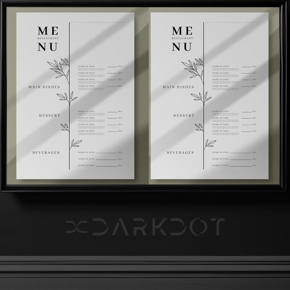 modern restaurant menu tasarimlari sade zarif restaurant menu sablon ornekleri indir