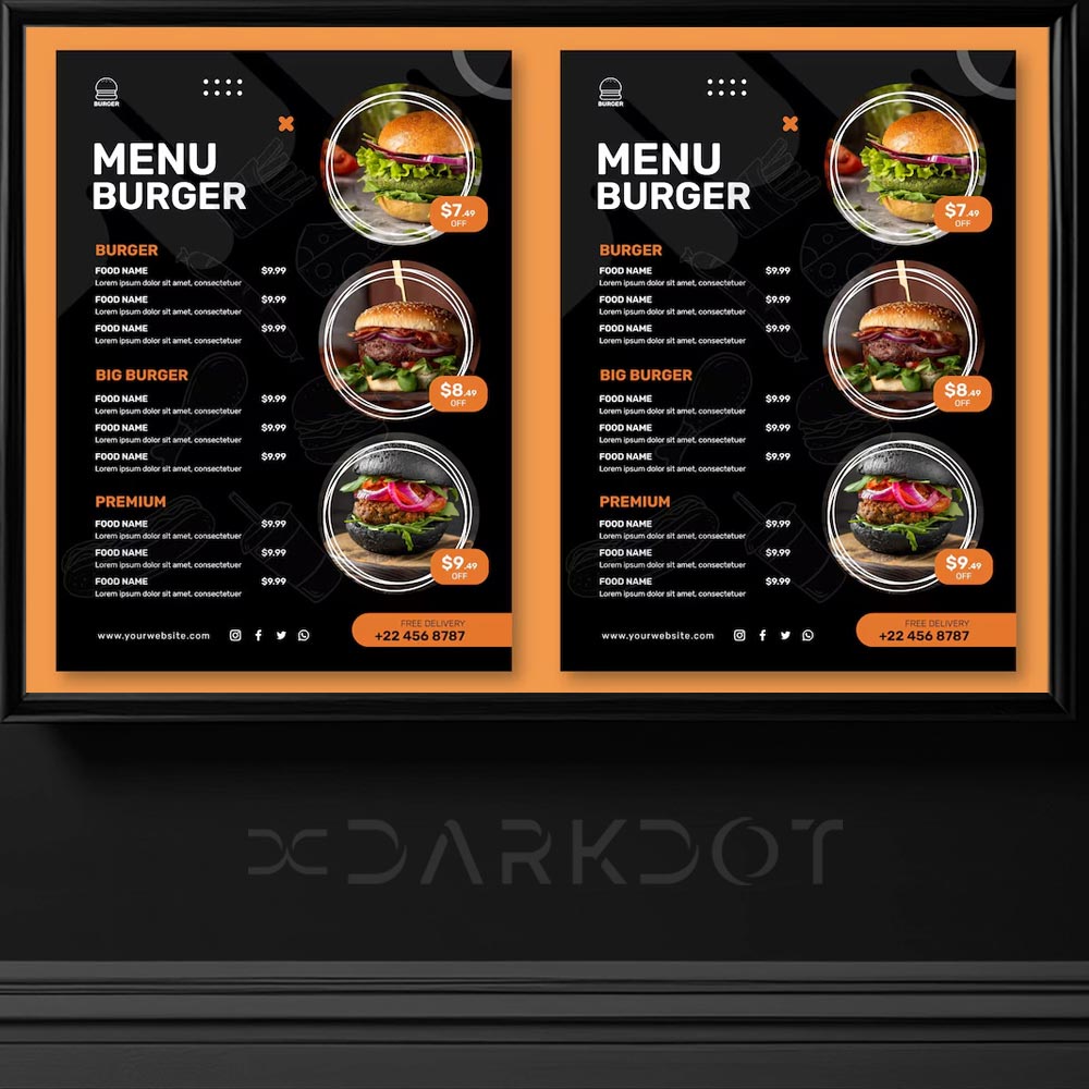 hazir hamburger cafe menu tasarimlari minimal cafe menu tasarim sablonlari indir