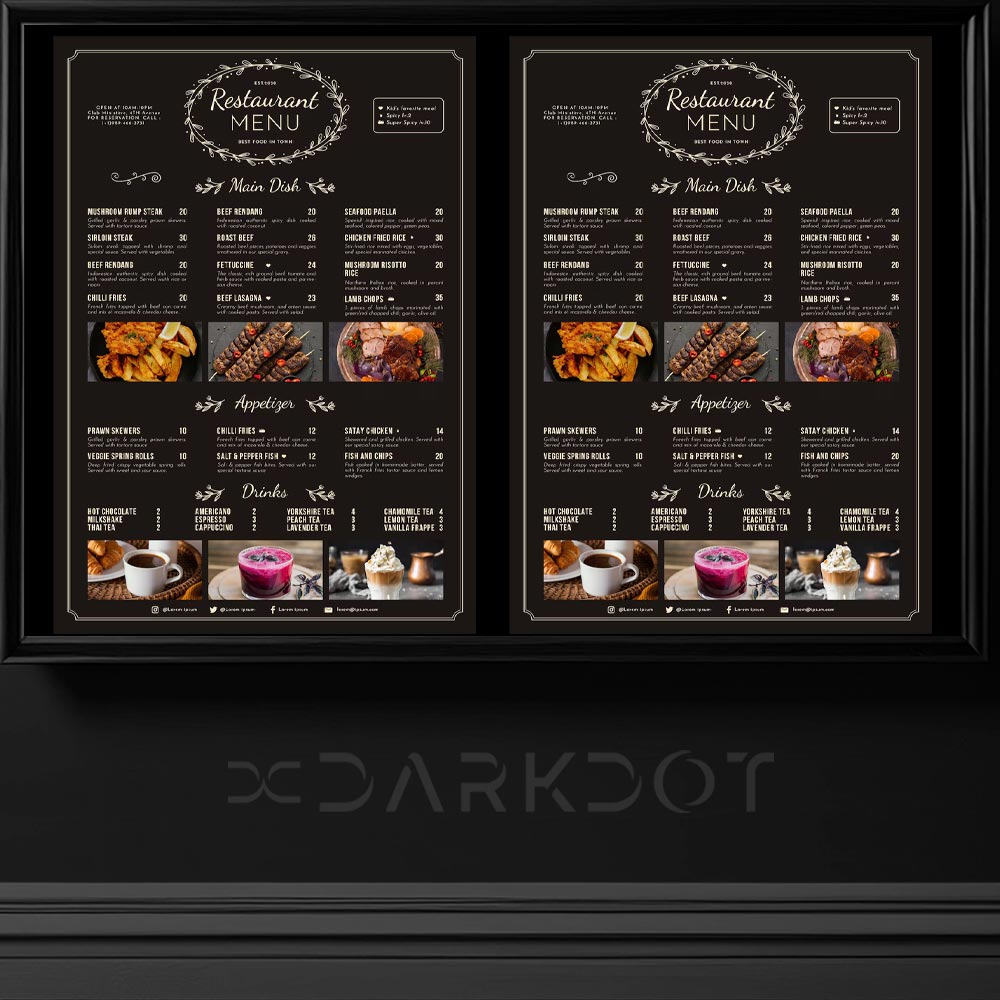 turk restaurant menu tasarimlari modern elegant turkish kebab menu template