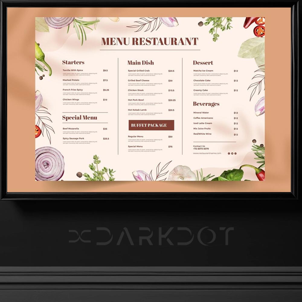 hazir restaurant menu tasarim sablonu yeni restorant menu tasarim ornekleri indir