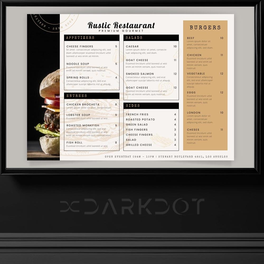 hazir cafe restaurant hamburger menu sabloınlari cafe fast food menu sablonu indir