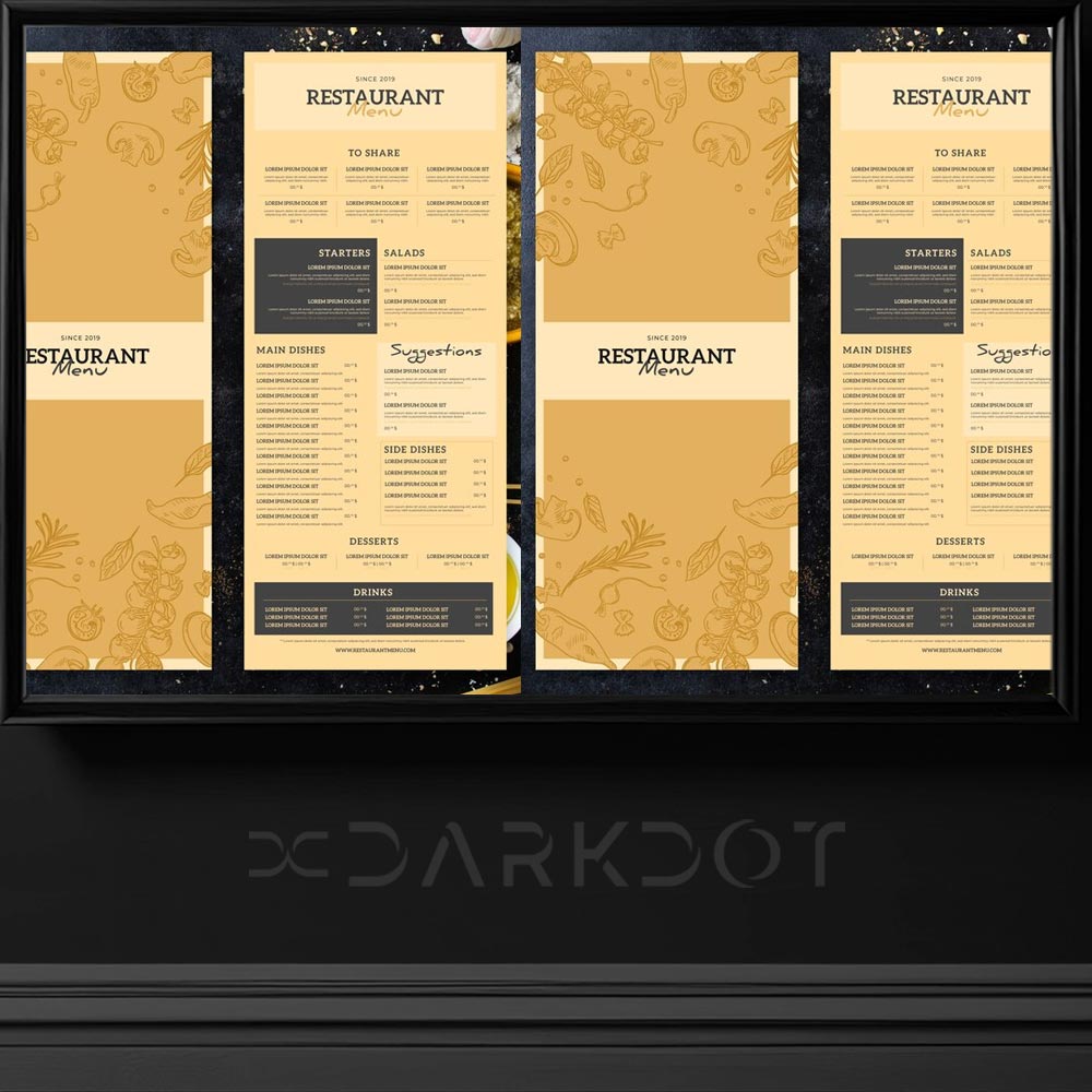 restaurant cafe menu tasarimlari minimal modern restaurant cafe menu sablonlari