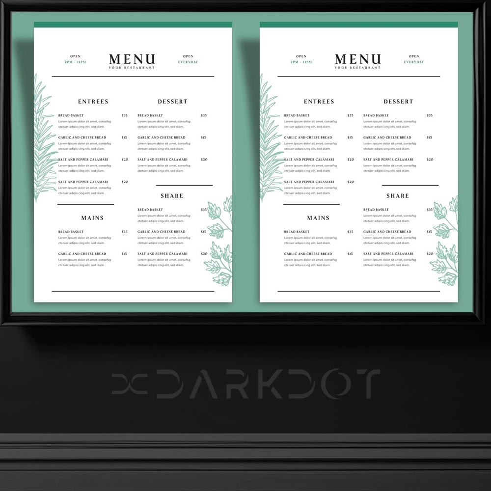 minimal restaurant menu tasarimlari cafe fast food menu tasarima sablonlari indir