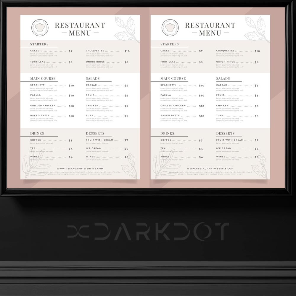 cafe restaurant menu tasarim sablonlari hazir fast food menu tasarim ornekleri indir