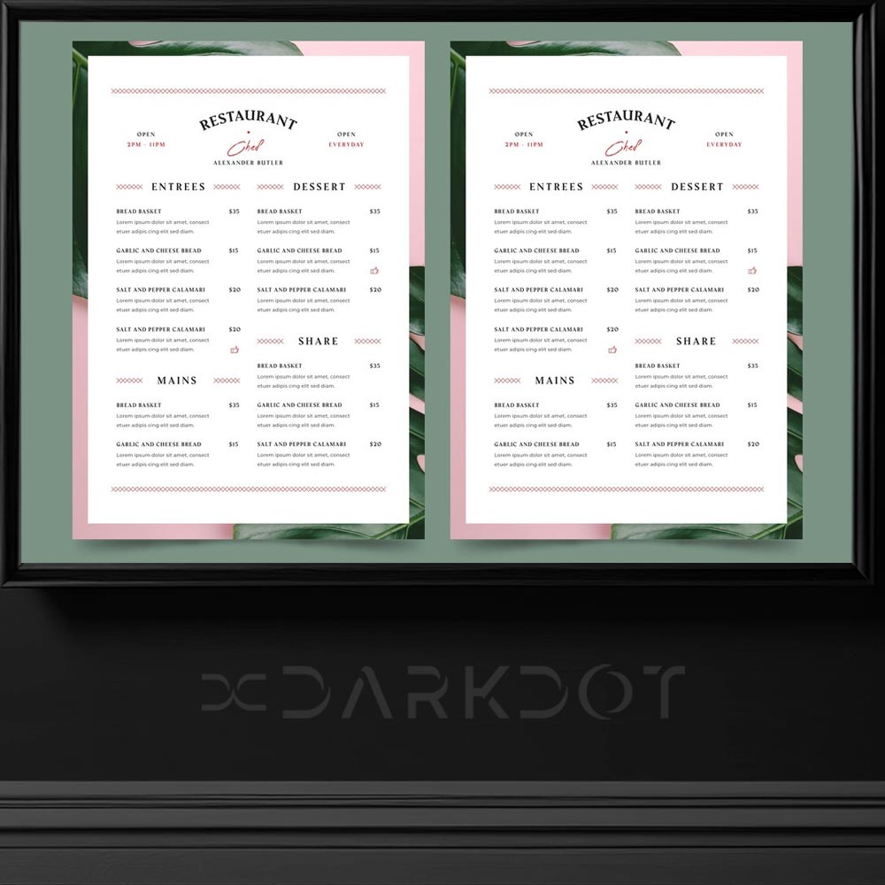 hazir restaurant menu tasarim sablonlari indir cafe fast food menu tasarim ornekleri