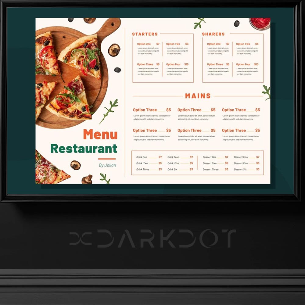 hazir pizza restaurant menu sablonlari pizza cafe restoran menu tasarim ornekleri indir