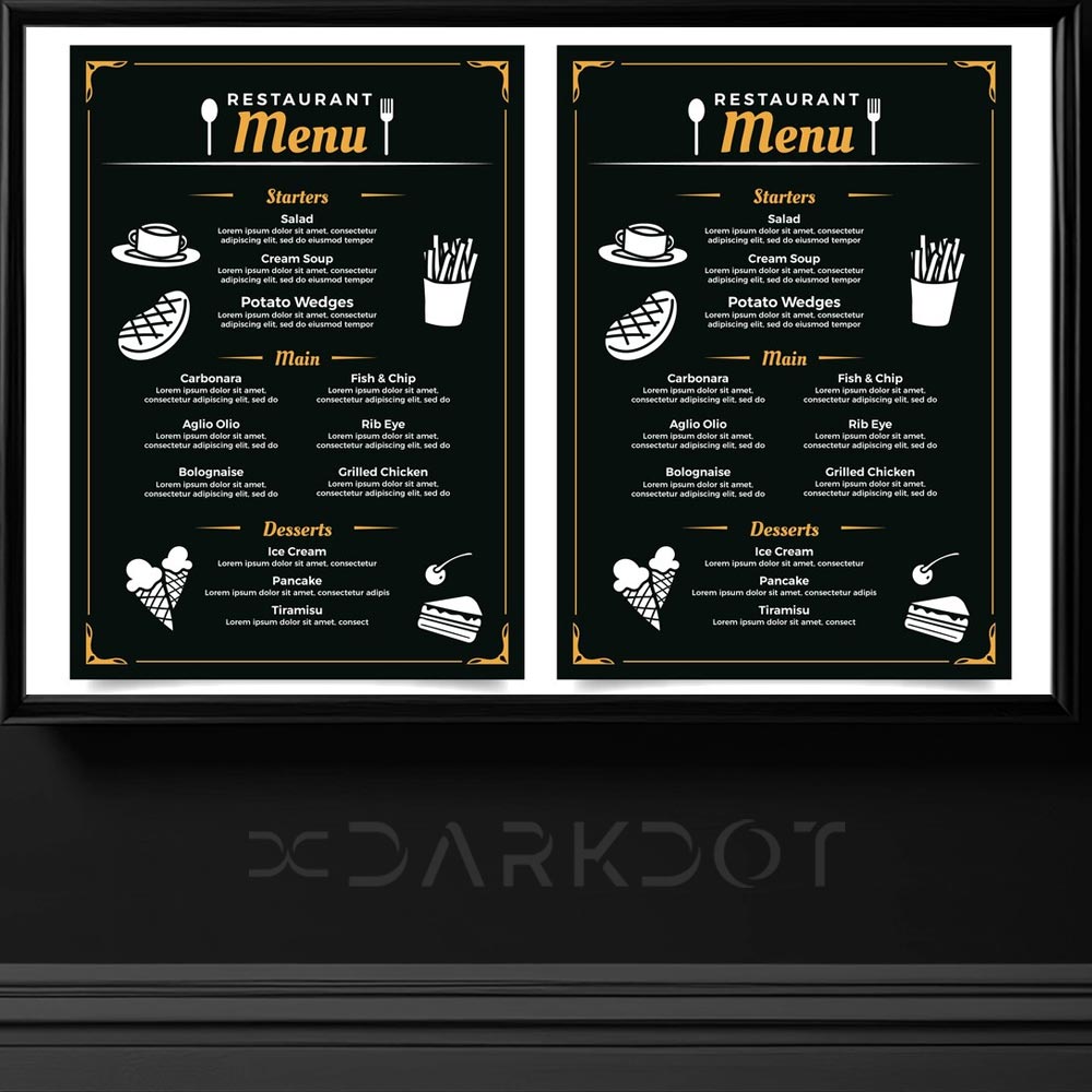 retro restaurant menu sablonlari hazir vintage restoran cafe yemek menusu tasarimlari