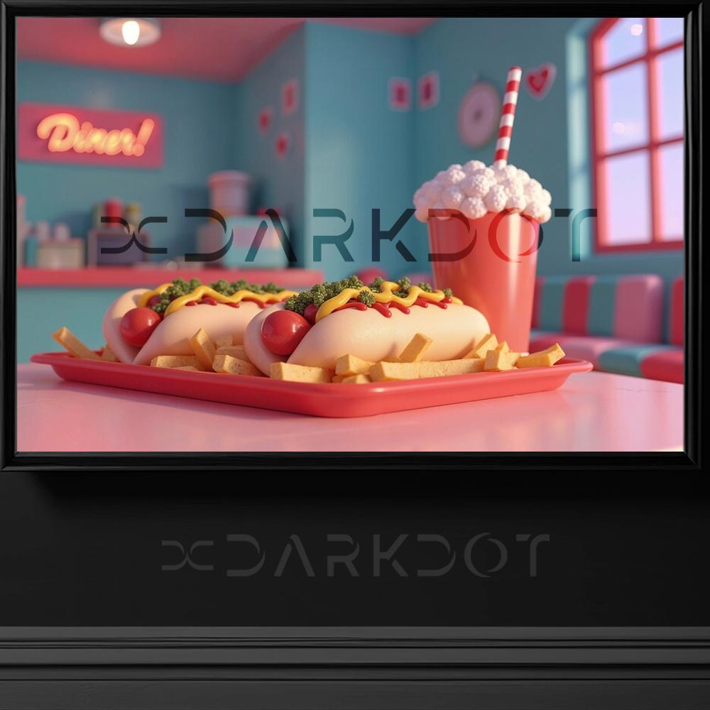 3d yemek fotograflari 3d fast food hazir gida fotografi 3d hot dog fotograflari