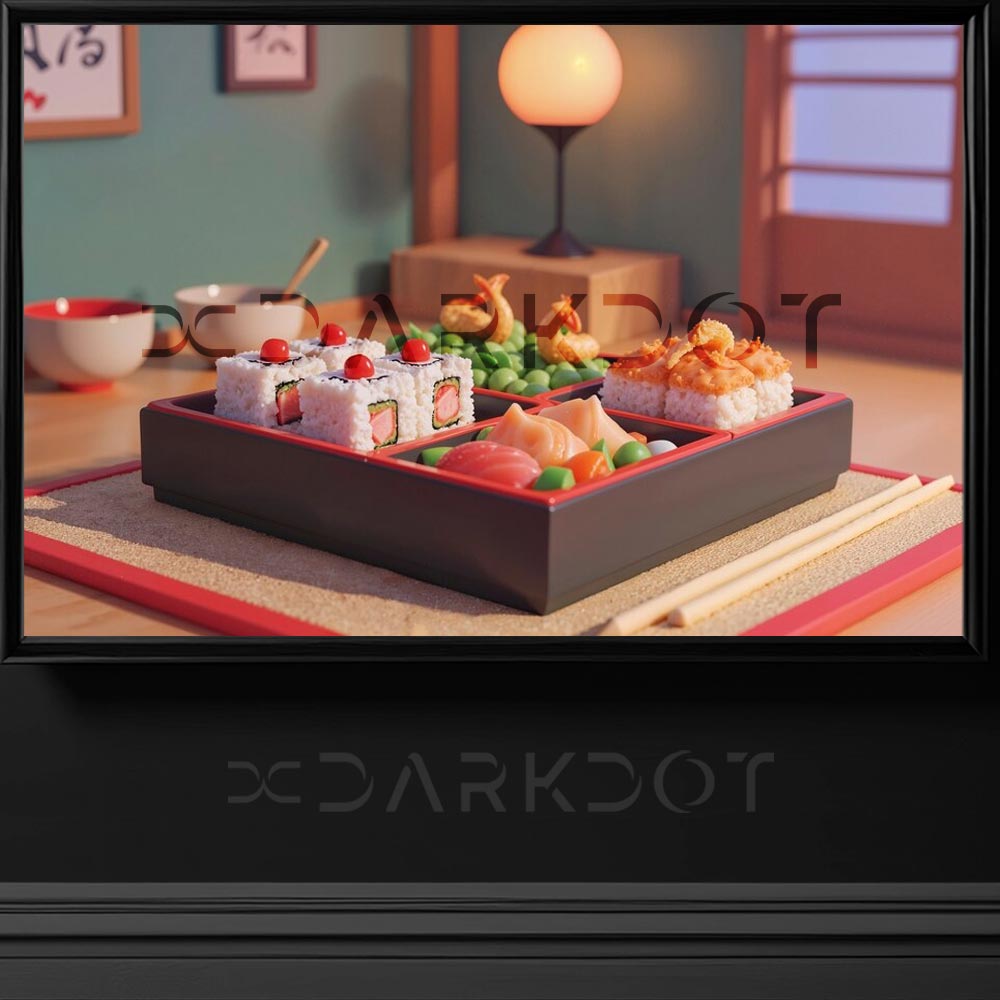 3d sushi tabagi fotografi uc boyutlu sushi yemek masasi fotograflari indir