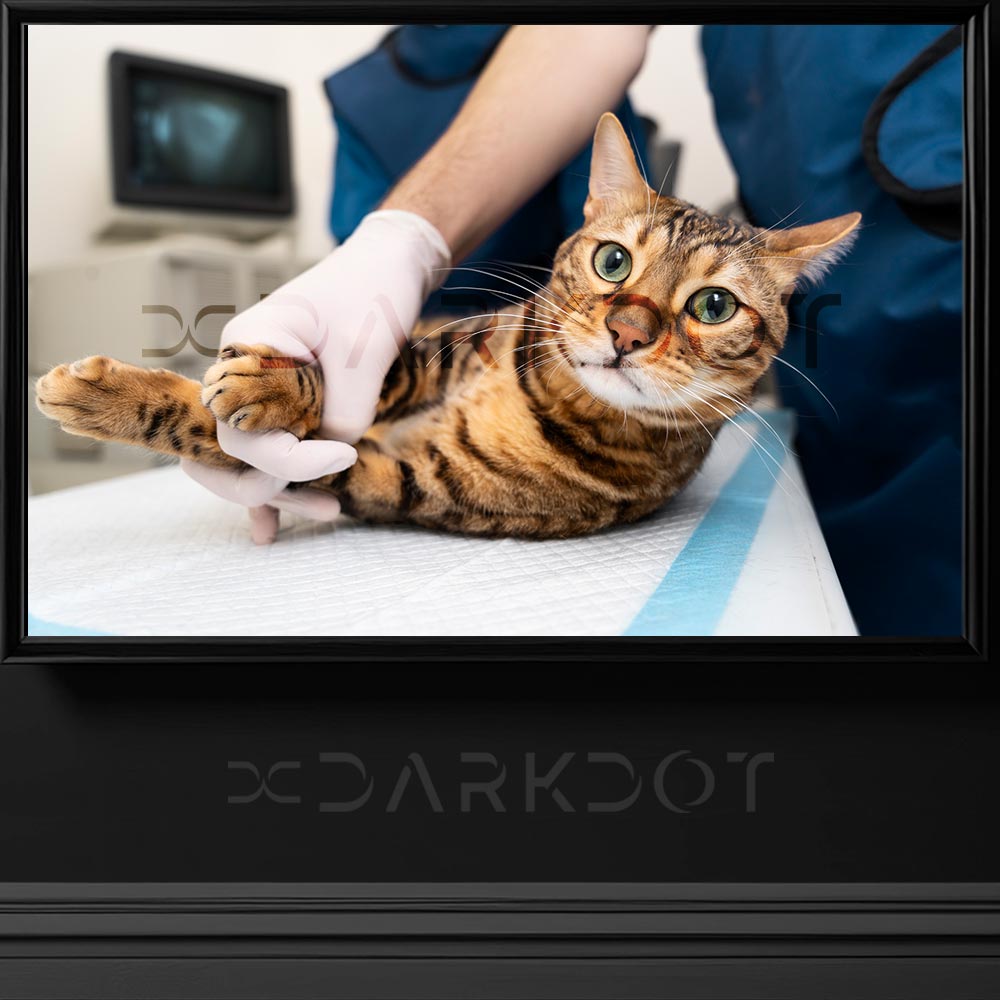 muayene olan kedi fotografi hasta kedi fotografi veteriner hekim doktor fotograflari